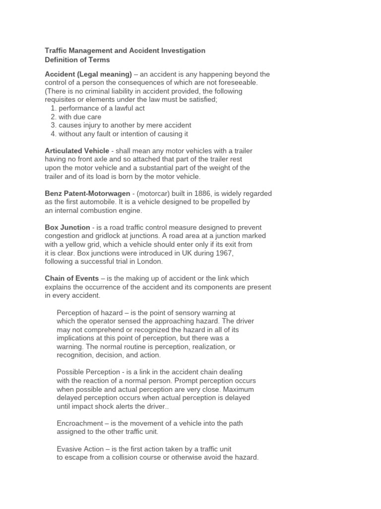 Traffic Management and Accident Investigation | PDF | Traffic | Traffic ...