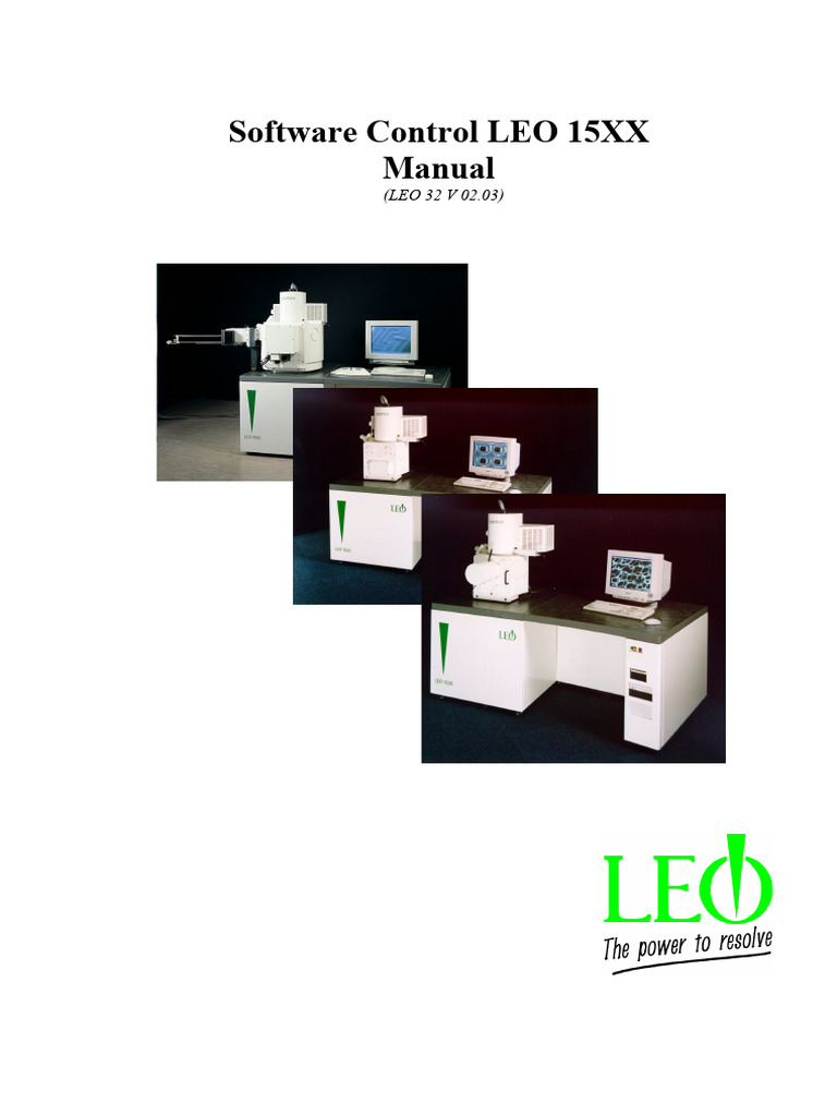 LEO 15XX SEM Software Manual | PDF | Computer File | Microscope