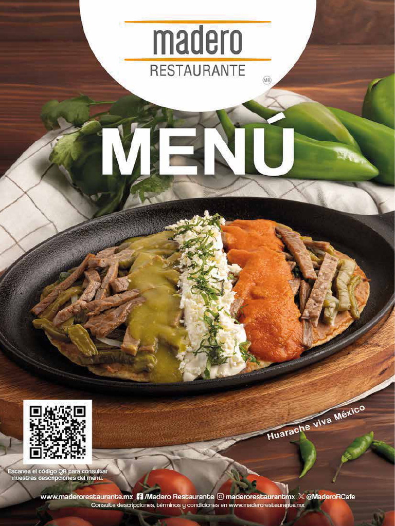 Menú de Madero Restaurante Irapuato | PDF | Tortita | Cocinando