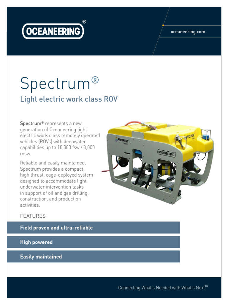 Spectrum® Light Work Class ROV Overview | PDF