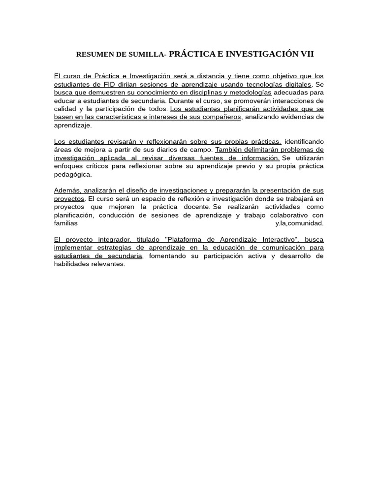 Resumen de Sumilla | PDF