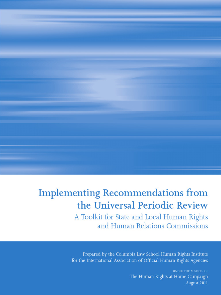 Toolkit for Implementing UPR Recommendations | PDF | Discrimination ...