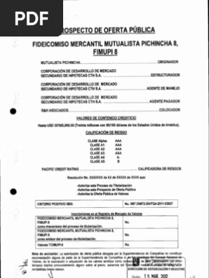 GFIB Fimupi8 - Prospecto Ofertra Publica Aprobado - 15mar12 | PDF