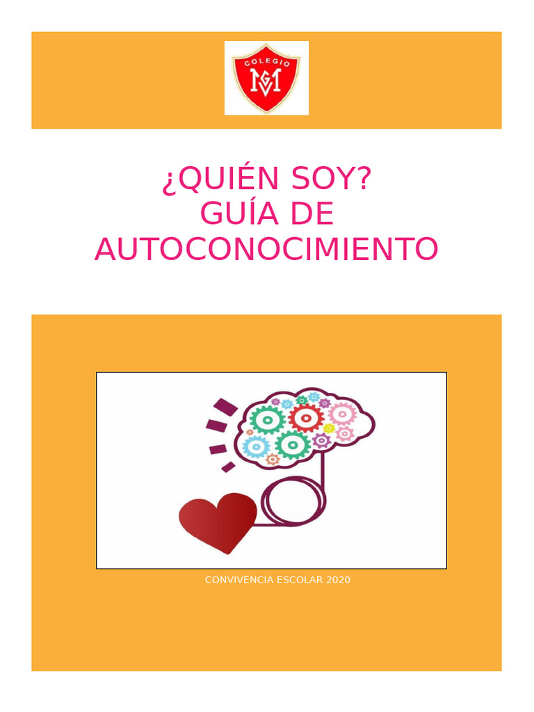 Guía de Autoconocimiento Escolar | PDF | Las emociones | Autoestima
