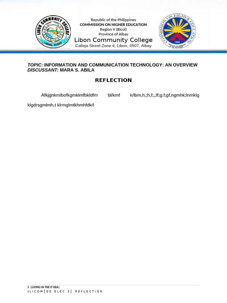 Reflection | PDF