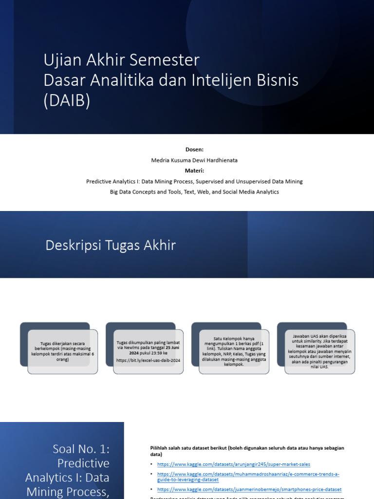 UAS DAIB: Analisis Data dan Big Data | PDF