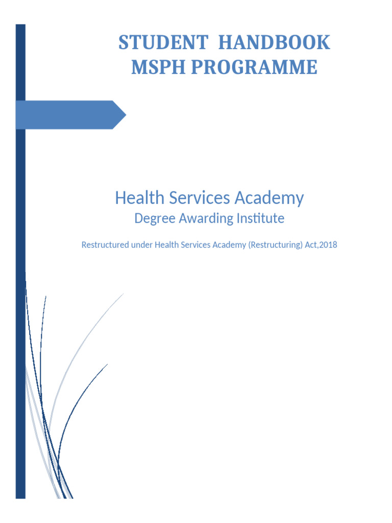 MSPH Program Student Handbook | PDF | Libraries | Epidemiology