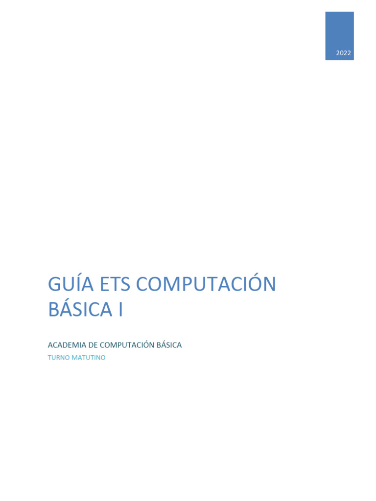 Computación Básica I Pdf Hardware De La Computadora 