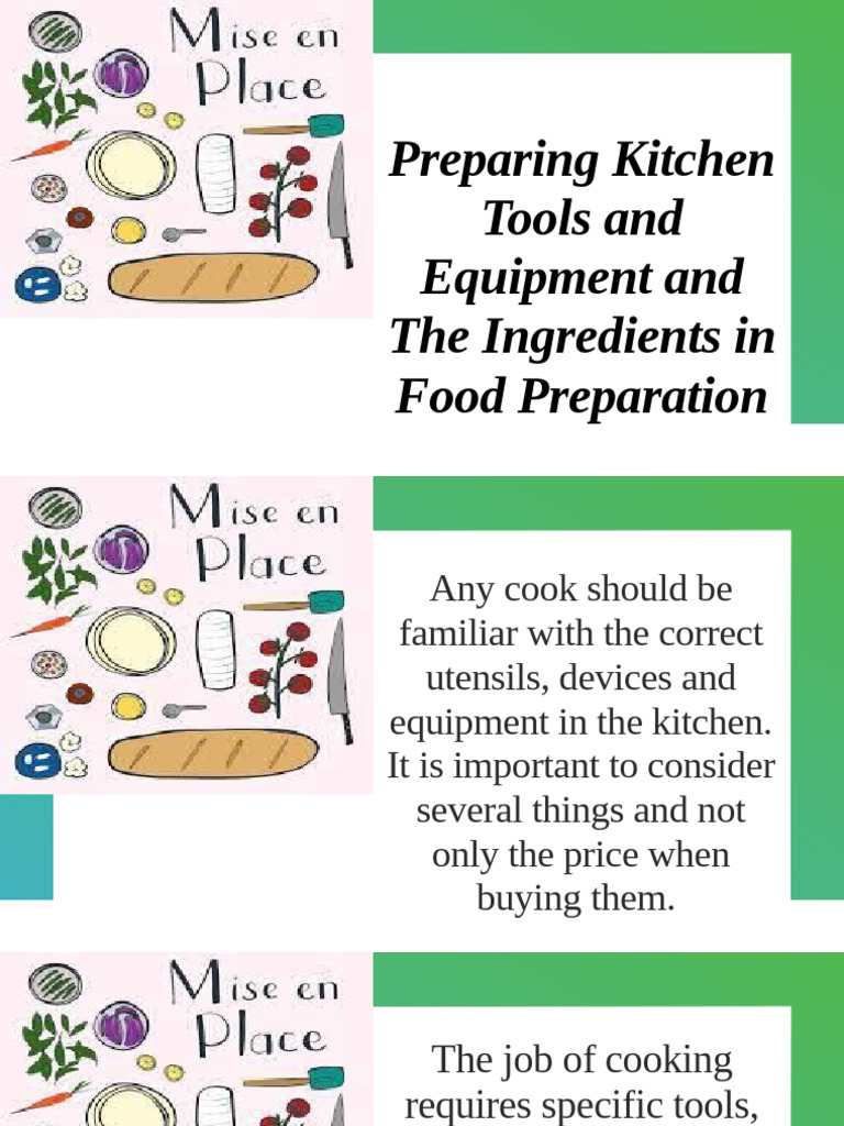 Essential Kitchen Tools and Prep Guide | PDF | Kitchen Utensil | Cooking