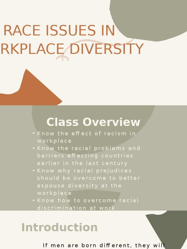 Addressing Racism in Workplace Diversity | PDF | Apartheid | Racism