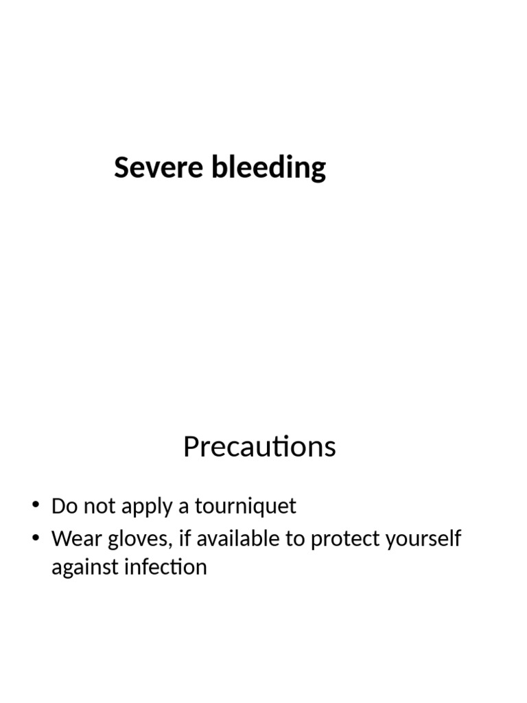 Severe Bleeding | PDF