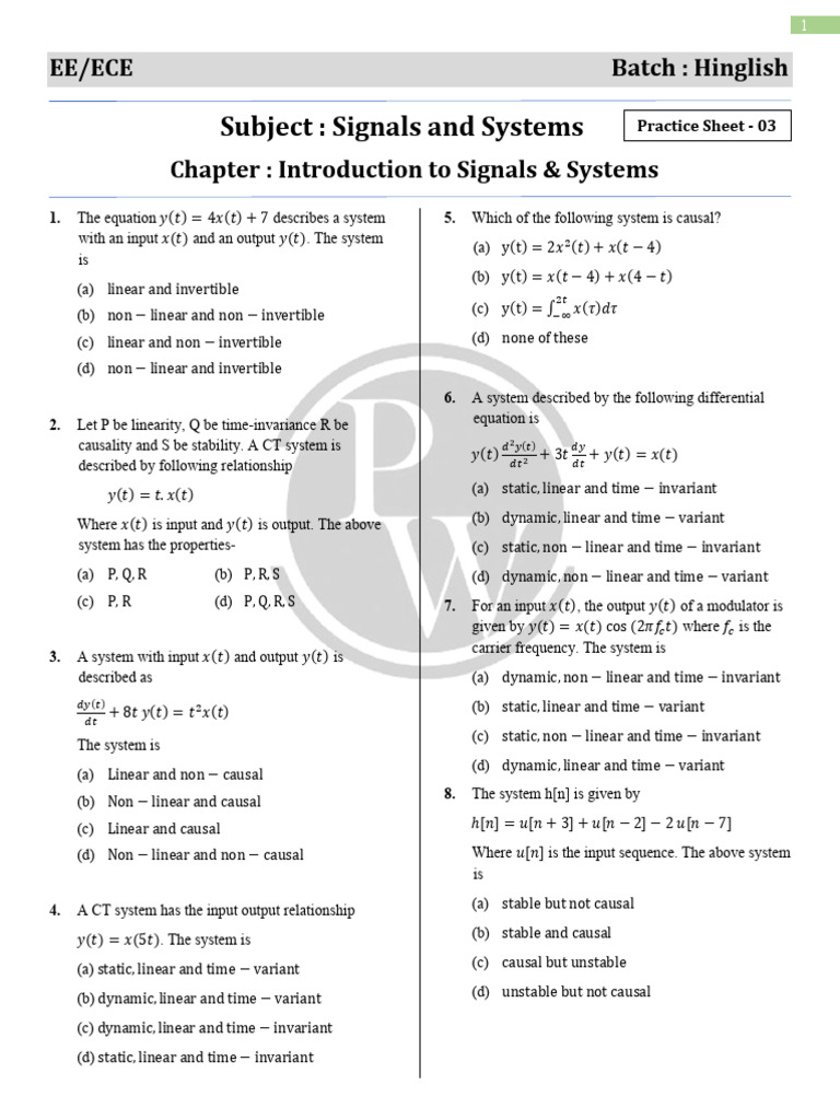 System Output Relation Analysis | PDF | Computer Engineering | Applied ...