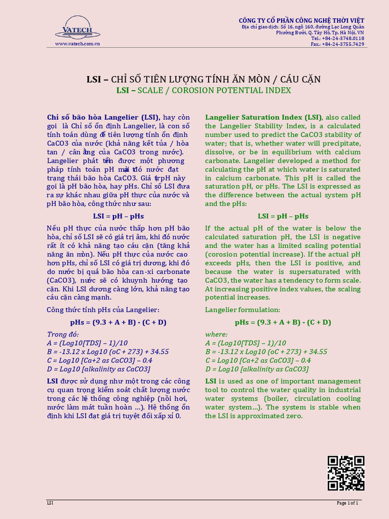 Chi So - Lsi | PDF