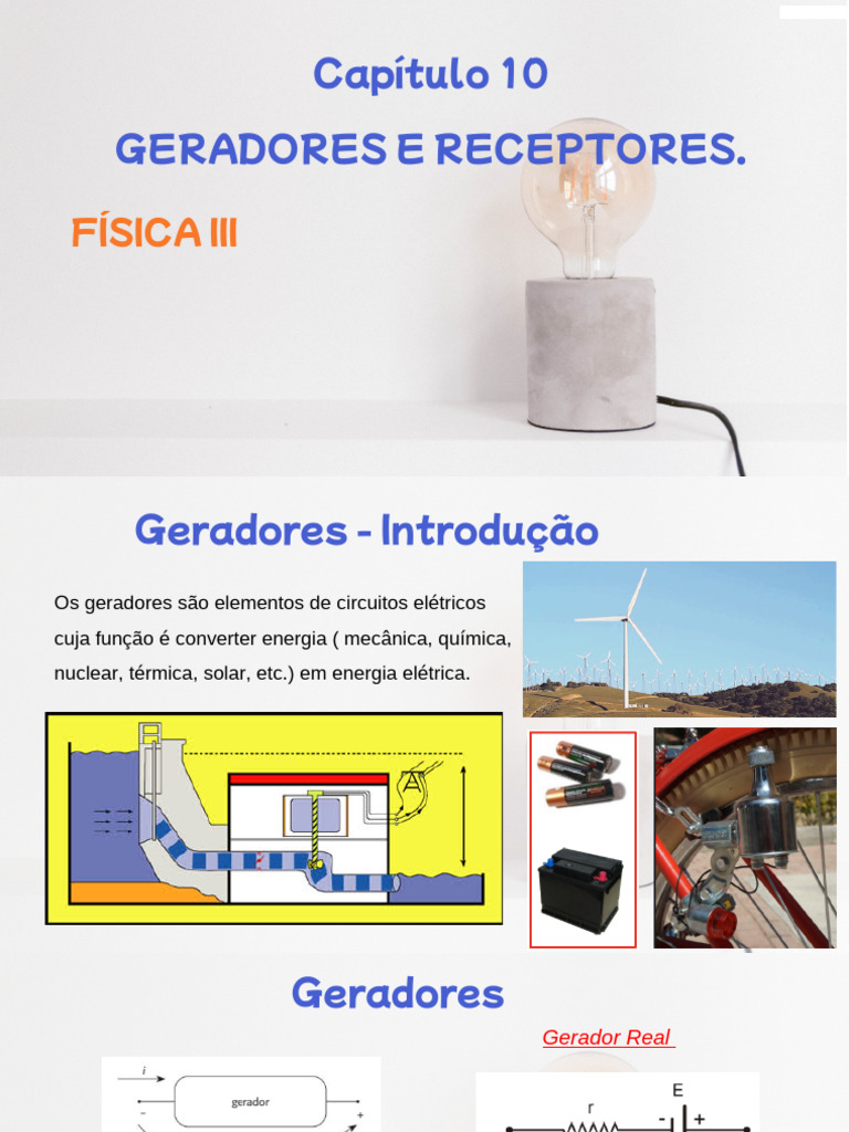 Geradores e Receptores Elétricos | PDF