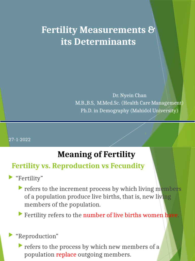 3 - Fertility Measurements | PDF | Total Fertility Rate | Fertility