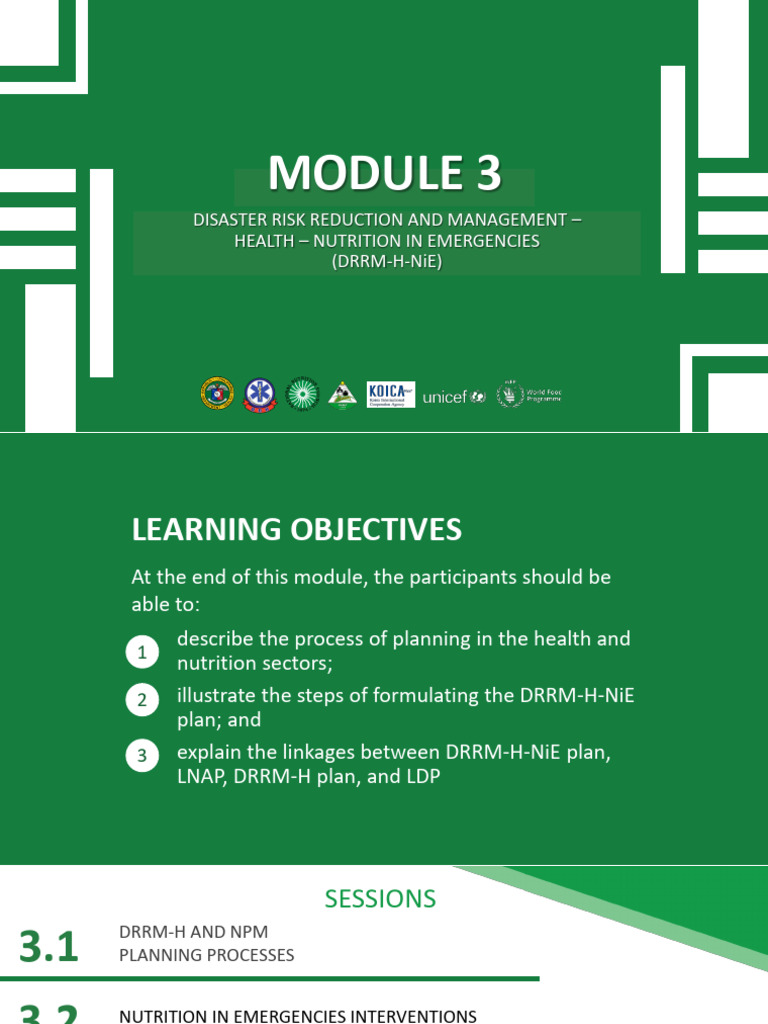 DRRM-H-NiE Planning for Nutrition Emergencies | PDF | Emergency ...