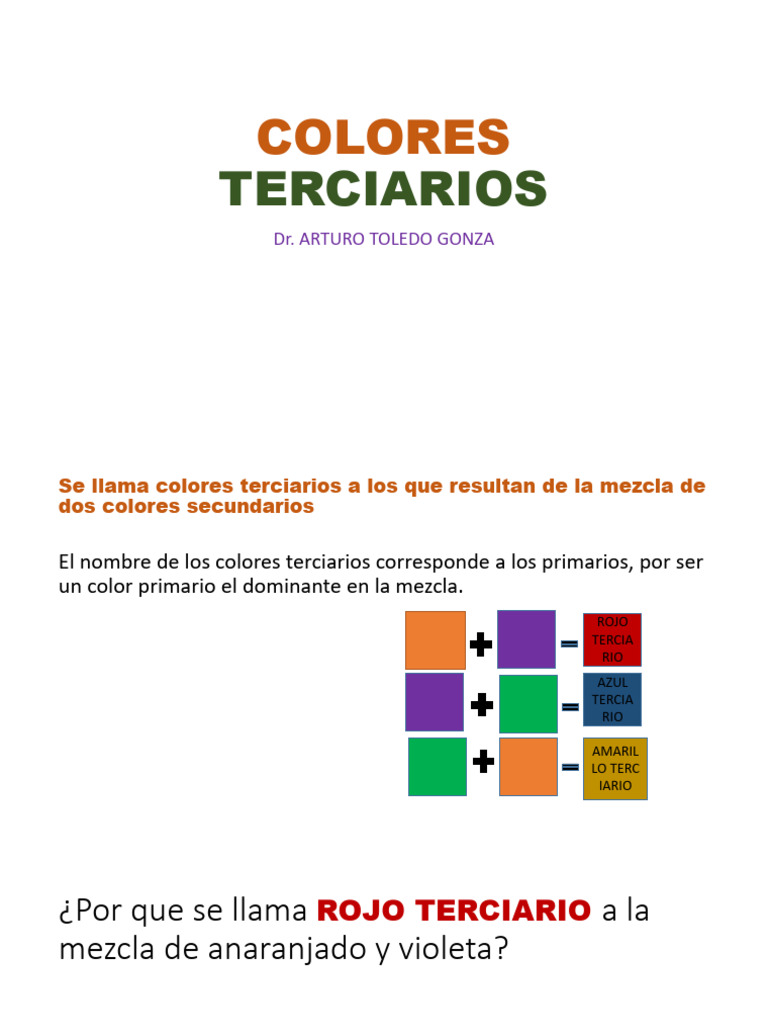 Colores Terciarios: Nombres y Mezclas | PDF | Color | Azul