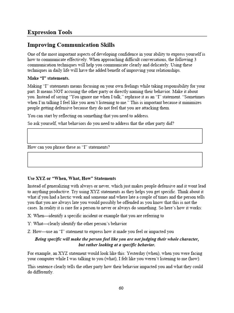 Expression Tools | PDF | Social Psychology | Communication