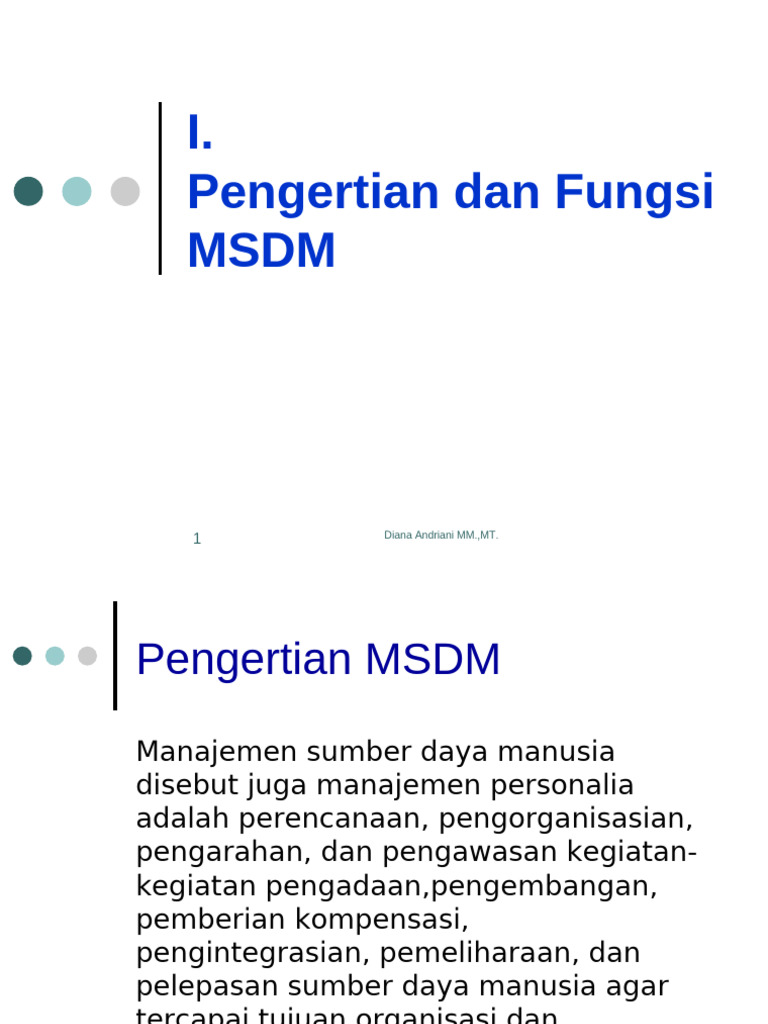 MSDM Materi 1 | PDF
