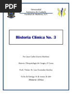 Historia Clínica Cirugía No. 3
