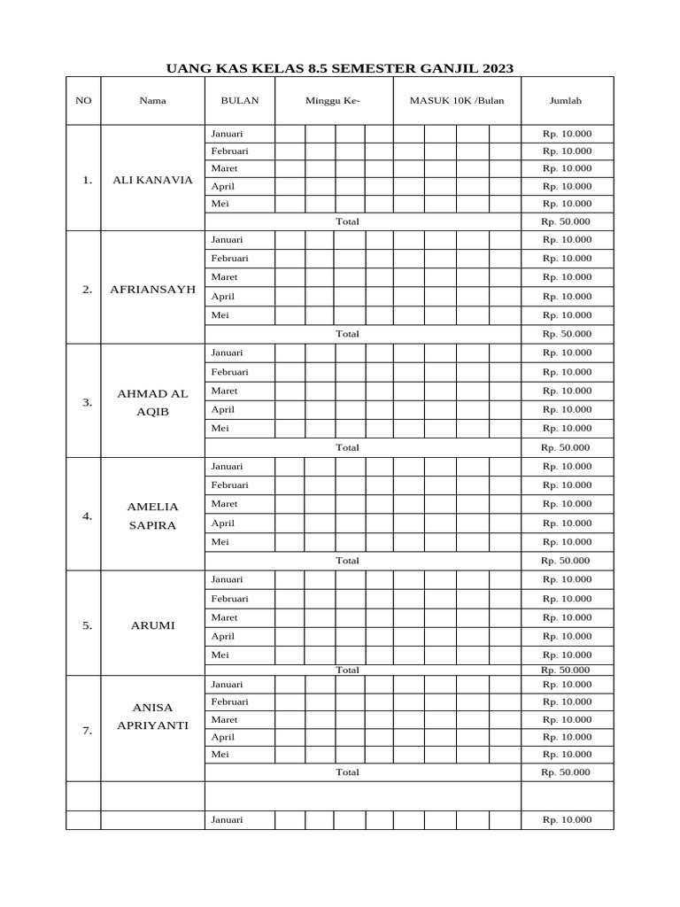 Buku Kas 85 | PDF