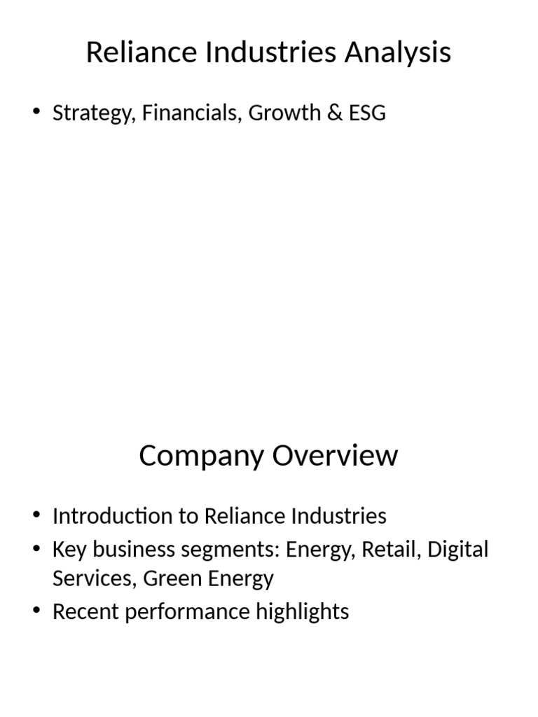 Reliance Industries Analysis | PDF | Renewable Energy | Retail