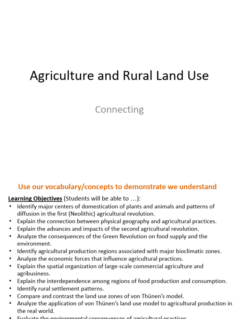 Agriculture and Rural Land Use Insights | PDF | Agriculture | Intensive ...