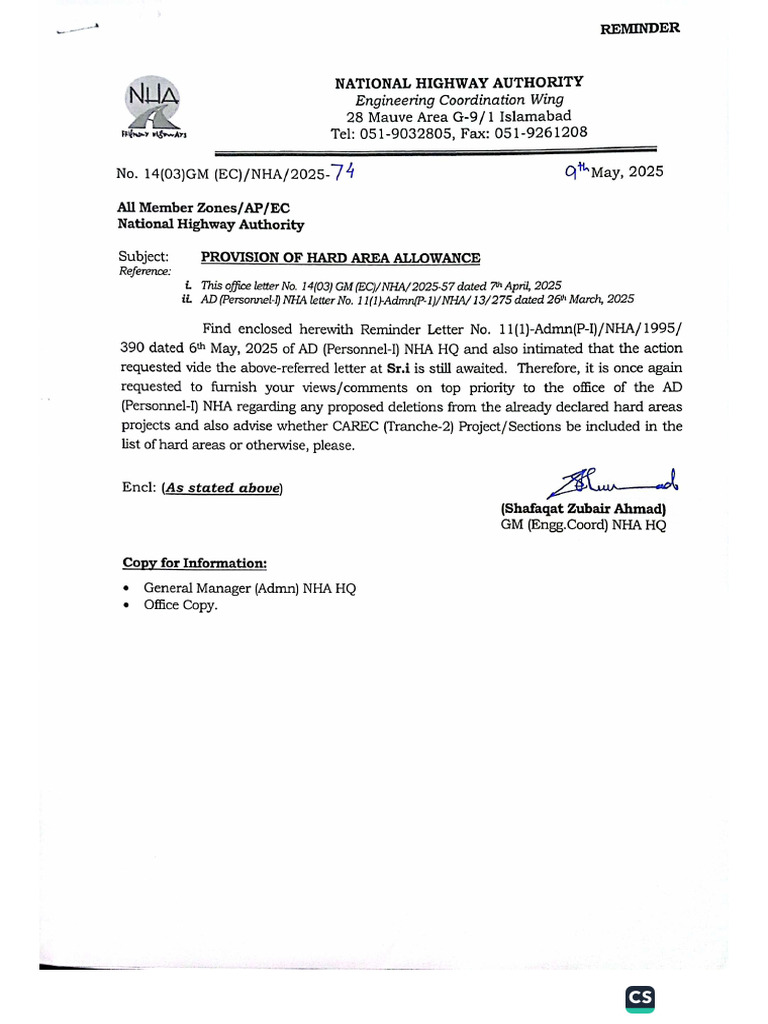 Provision of Hard Area Allowance | PDF