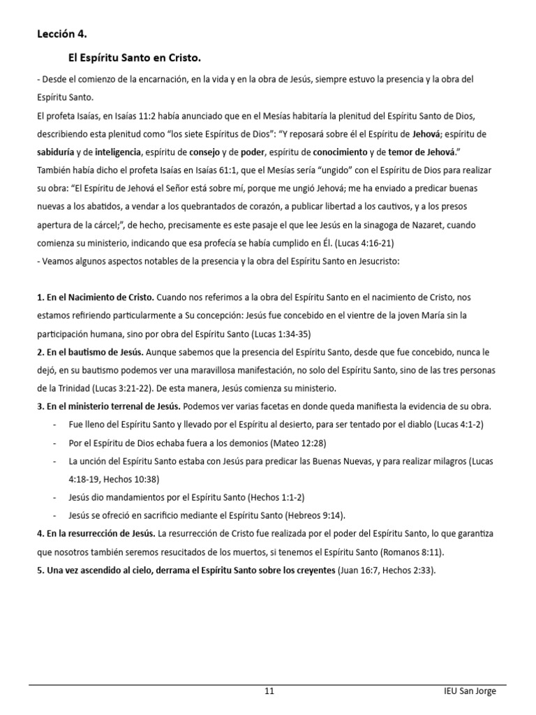 Espíritu Santo en la vida de Cristo | PDF | Cristo (título) | espíritu ...