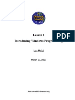 Lesson 1 Introducing Windows Programming: Ivan Moisè