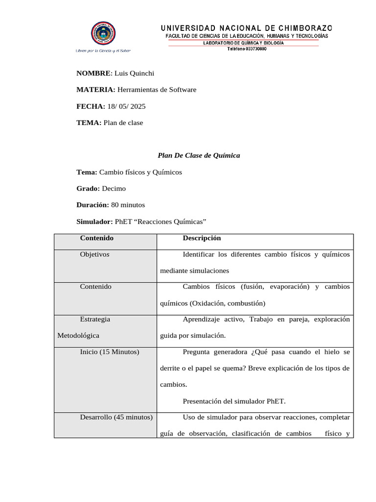 Plan de Calase | PDF | Simulación | Mitosis