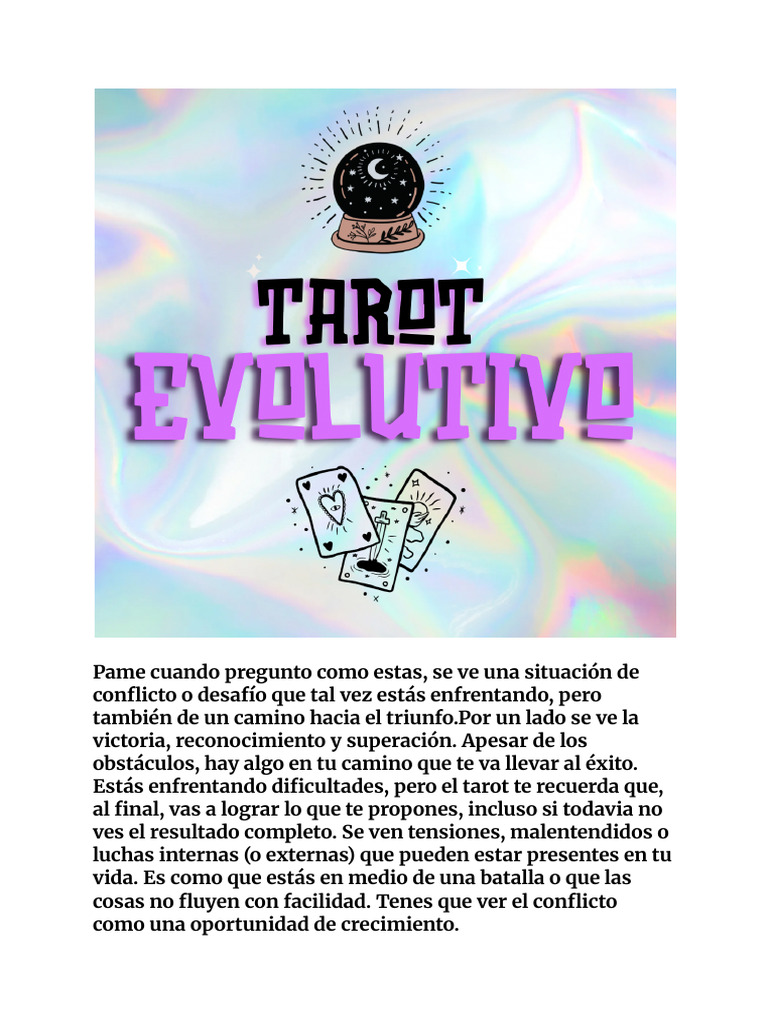 Lectura de Tarot Evolutivo: Claves y Oportunidades | PDF | Las ...