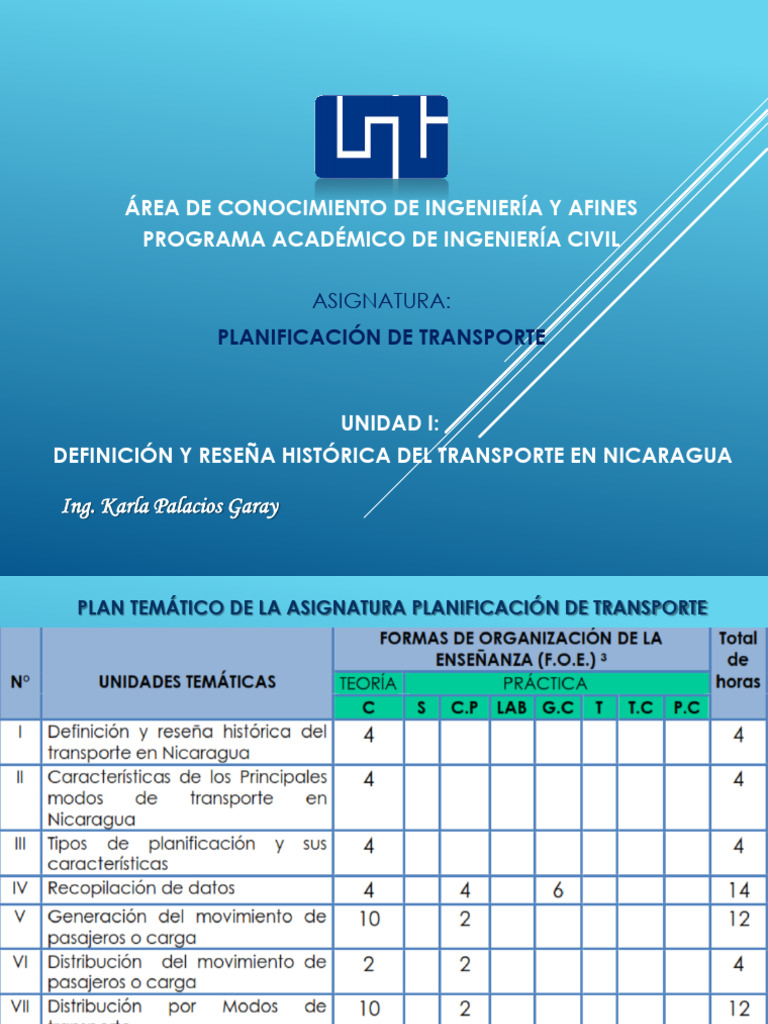 Historia y Planificación del Transporte en Nicaragua | PDF | Transporte ...