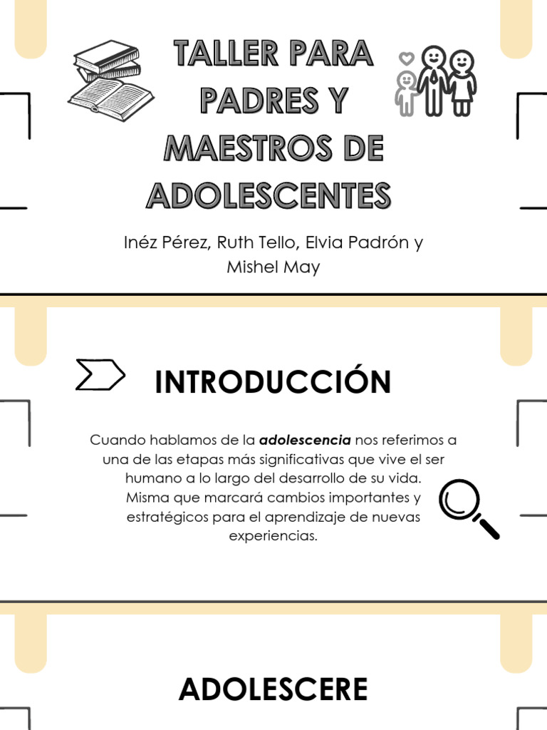Taller para Padres sobre Adolescencia | PDF | Adultos | Adolescencia