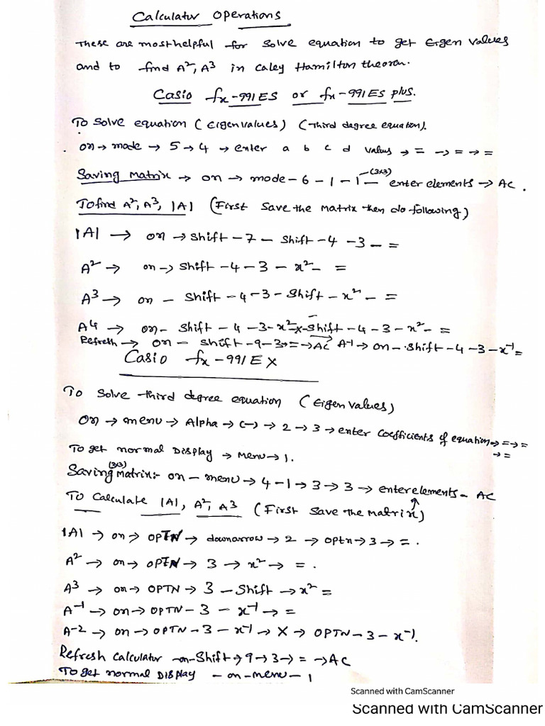 Calc Operation S | PDF
