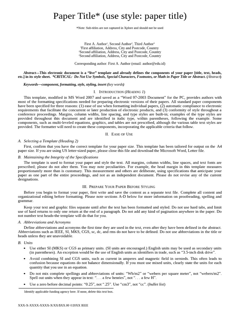 Formatting Guide for Conference Papers | PDF | Bracket | Comma