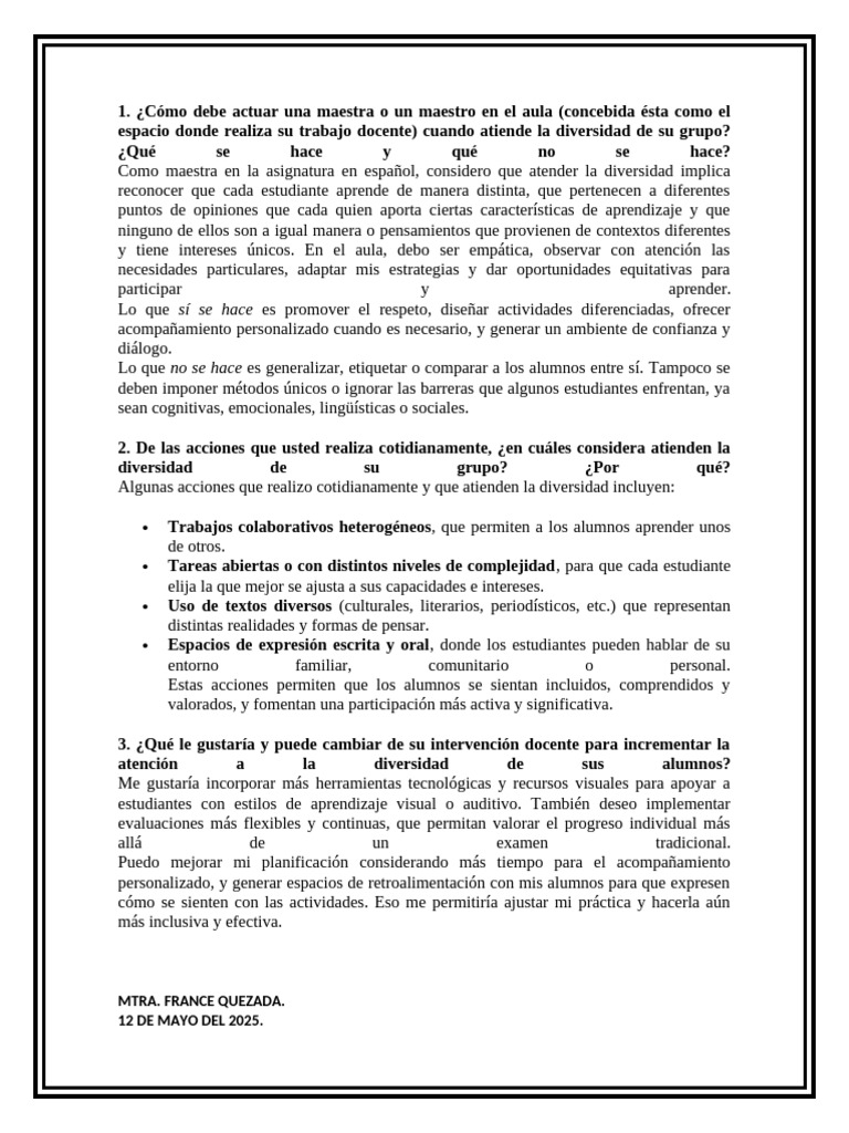 Estrategias para Atender la Diversidad en el Aula | PDF | Aprendizaje ...