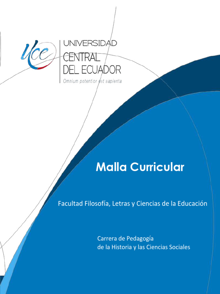 Malla Curricular Pedagogía Historia UCE | PDF | Educación en artes ...