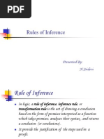 Rules of Inference: Presented By: N.Sridevi