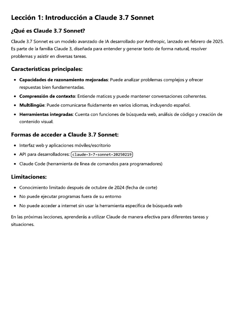 Claude Curso 1 | PDF