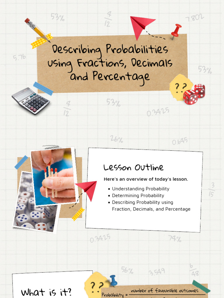 Unit 4 - Probability - Notes - Part 5 | PDF | Percentage | Decimal
