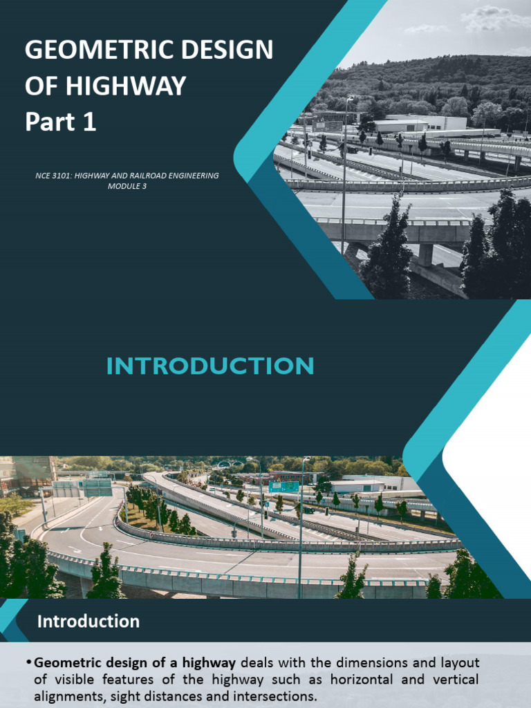 Highway Geometric Design Essentials | PDF | Road | Traffic
