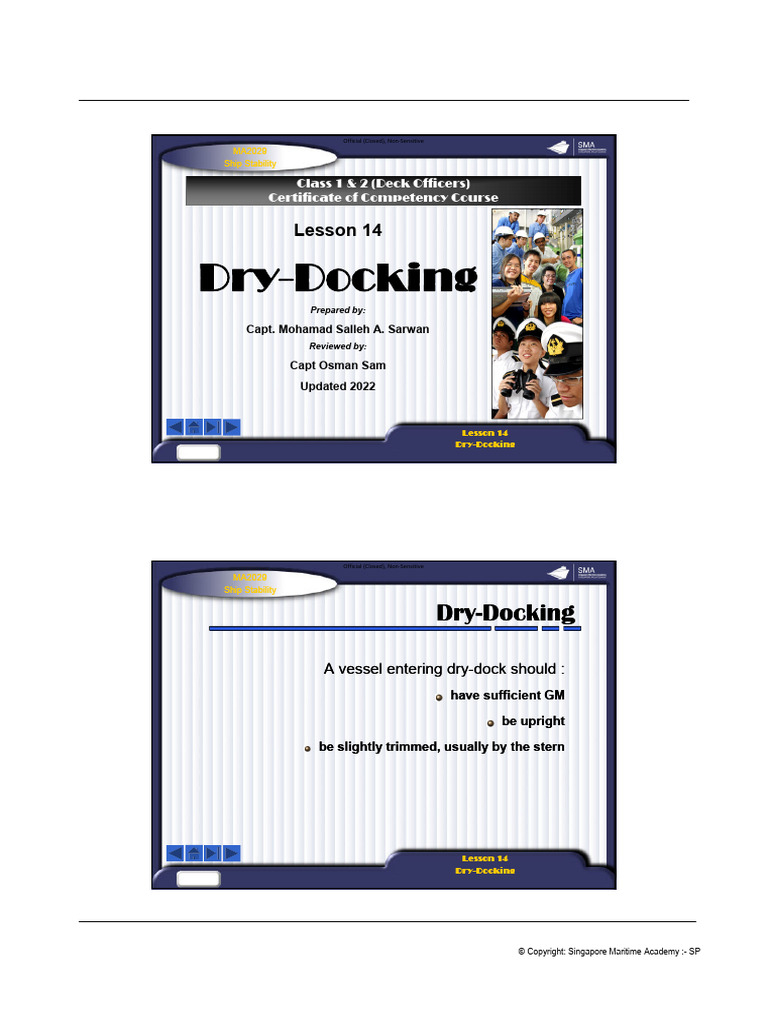 Dry-Docking Procedures and Calculations | PDF | Buoyancy | Ships