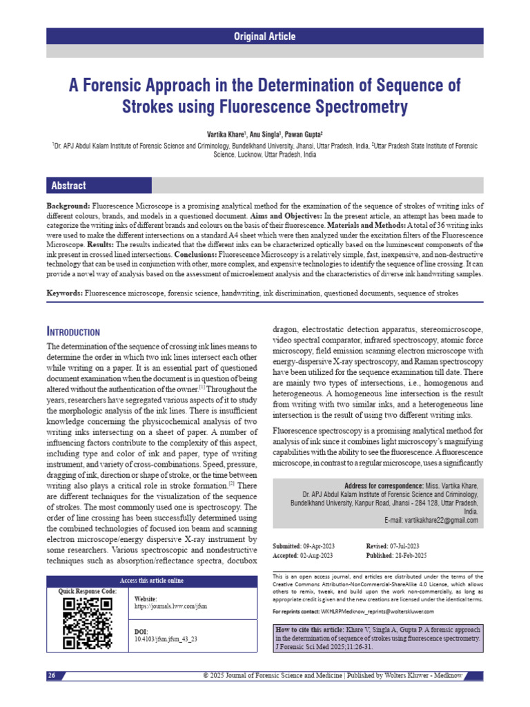 A Forensic Approach in The Determination Of.5 | PDF | Microscopy ...