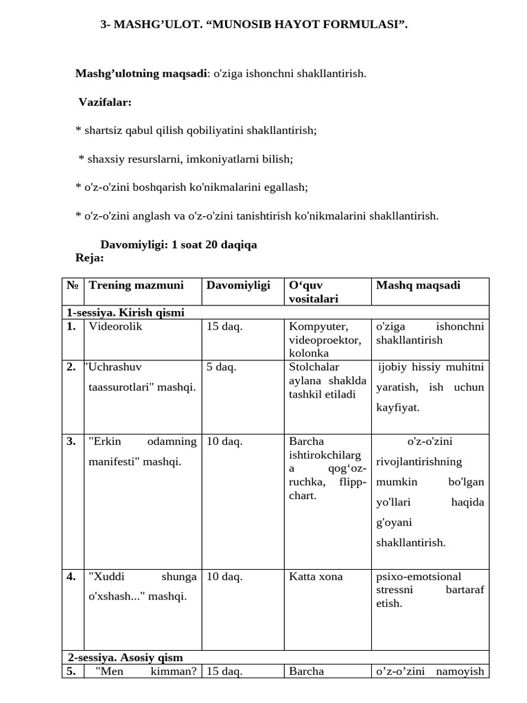 3-Munosib Hayot Formulasi | PDF