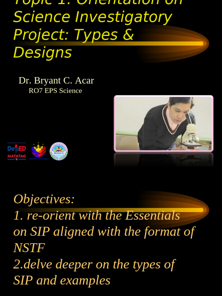 Topic 1 Orientation on Sip | PDF | Science