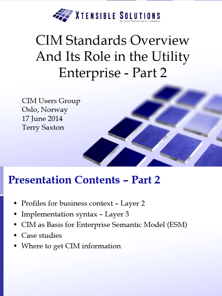 CIM Standards for Utility Reporting | PDF | Resource Description ...