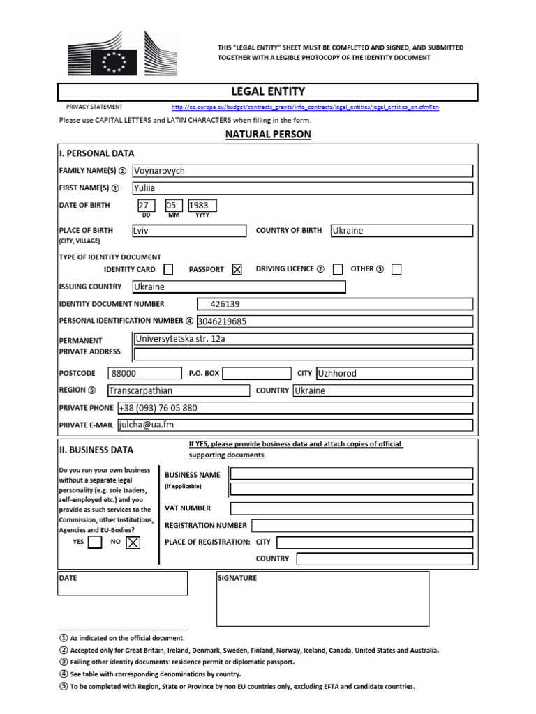 EORI and AA9/12 Registration Form | PDF | Identity Document ...
