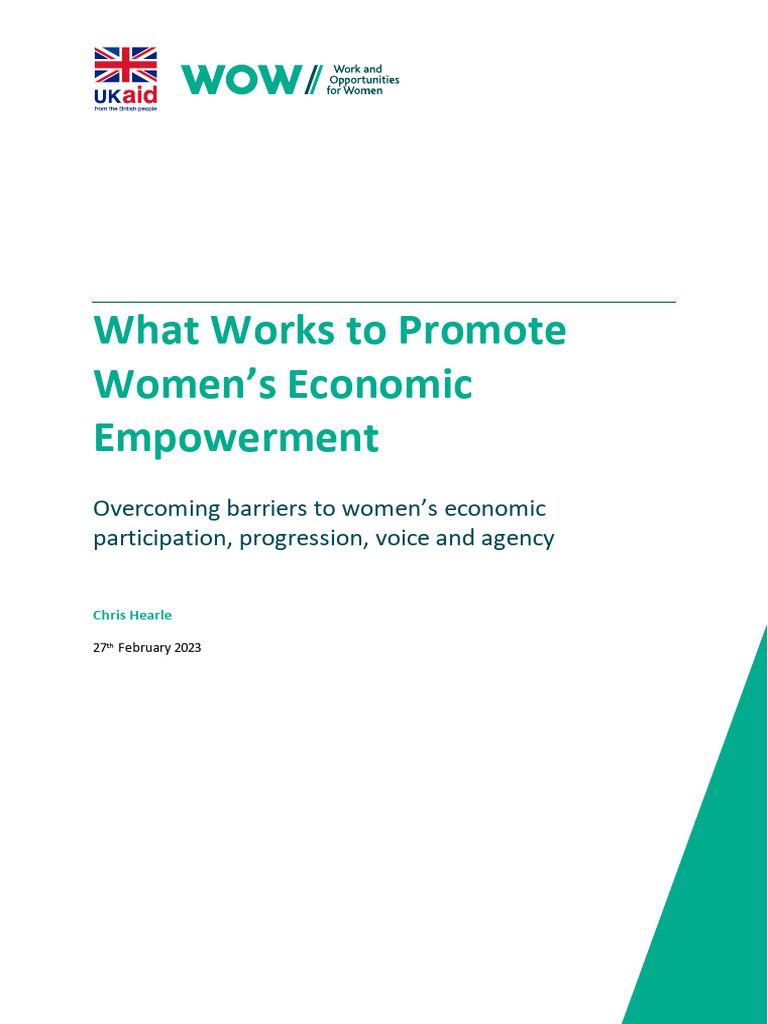 WOW What Works To Promote Women S Economic Empowerment Feb 2023 | PDF ...