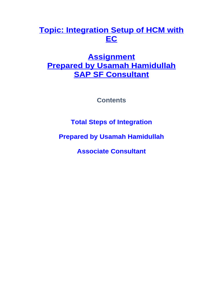HCM and EC Integration Setup Guide | PDF | Computer Science ...